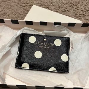 Kate spade polka dot card holder